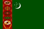 Flagge Turkmenistan